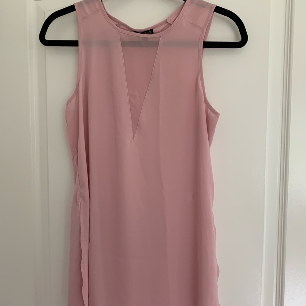 3 Express sleeveless tunic tops with sheer v-neck 3 for $30